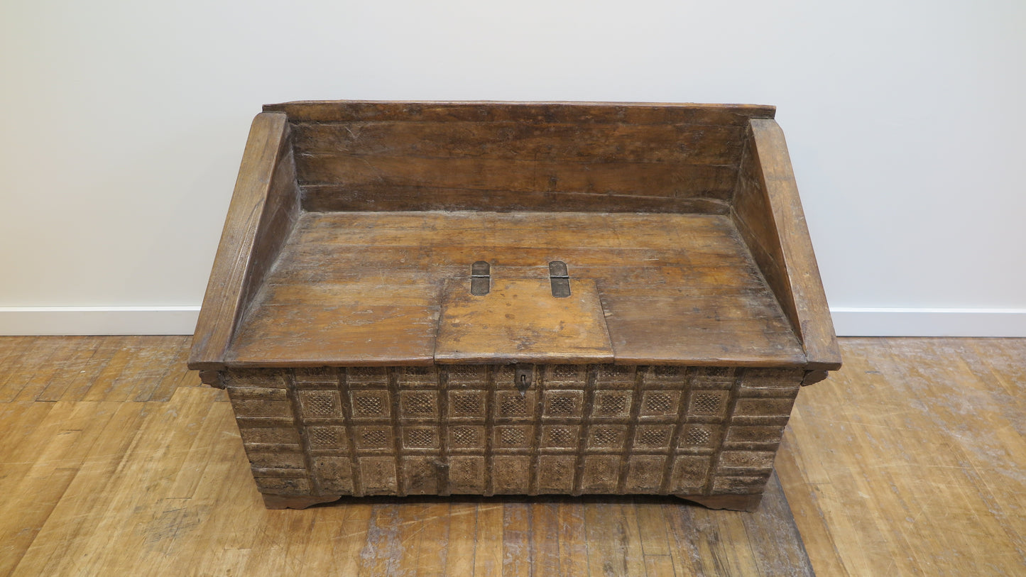 Antique Indian Bench Trunk