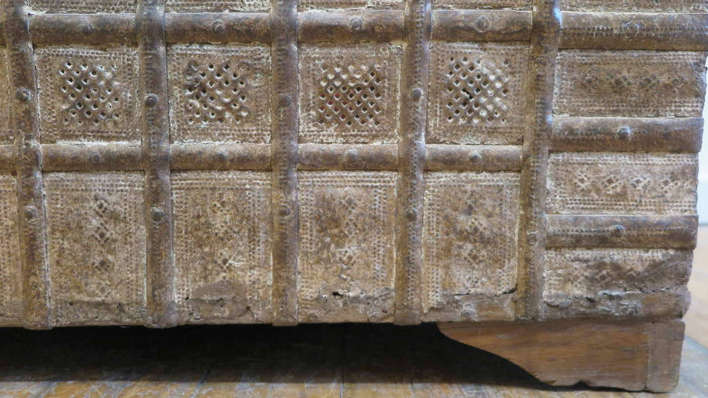 Antique Indian Bench Trunk