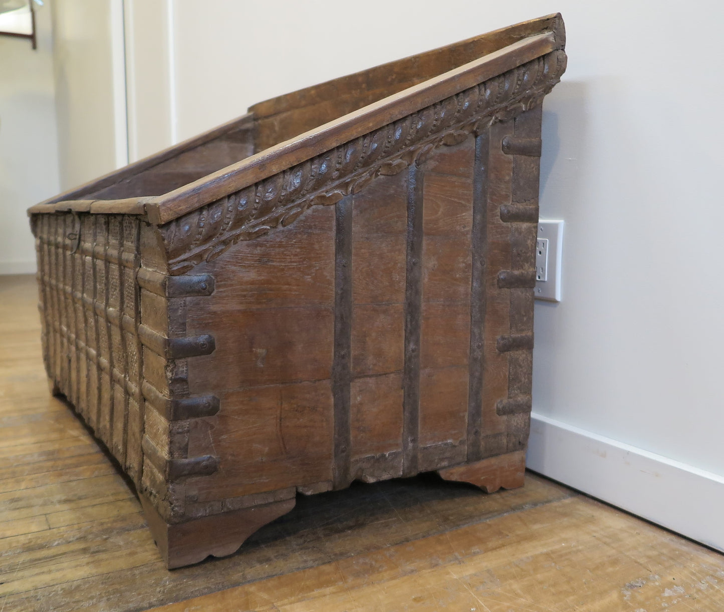 Antique Indian Bench Trunk