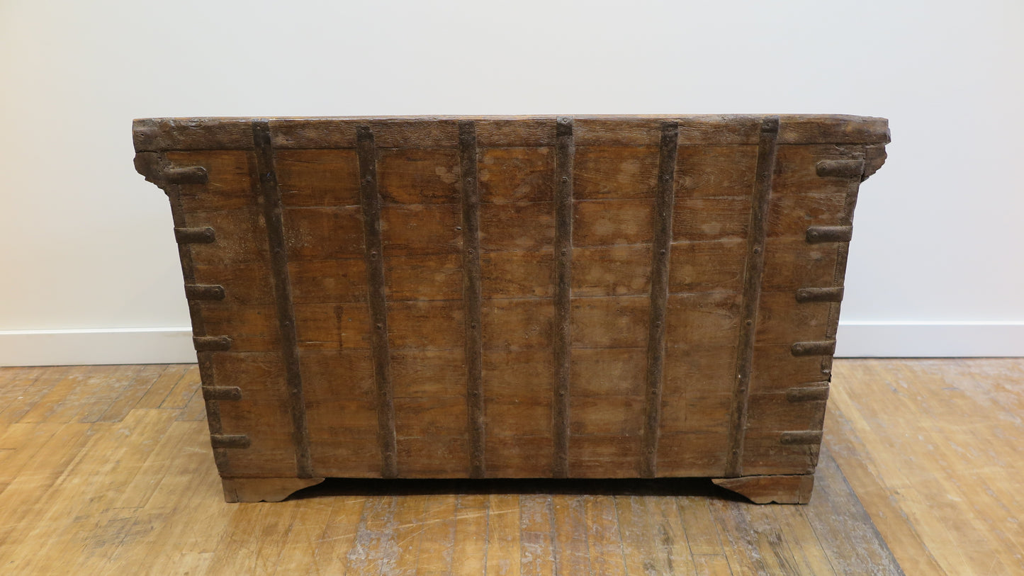 Antique Indian Bench Trunk