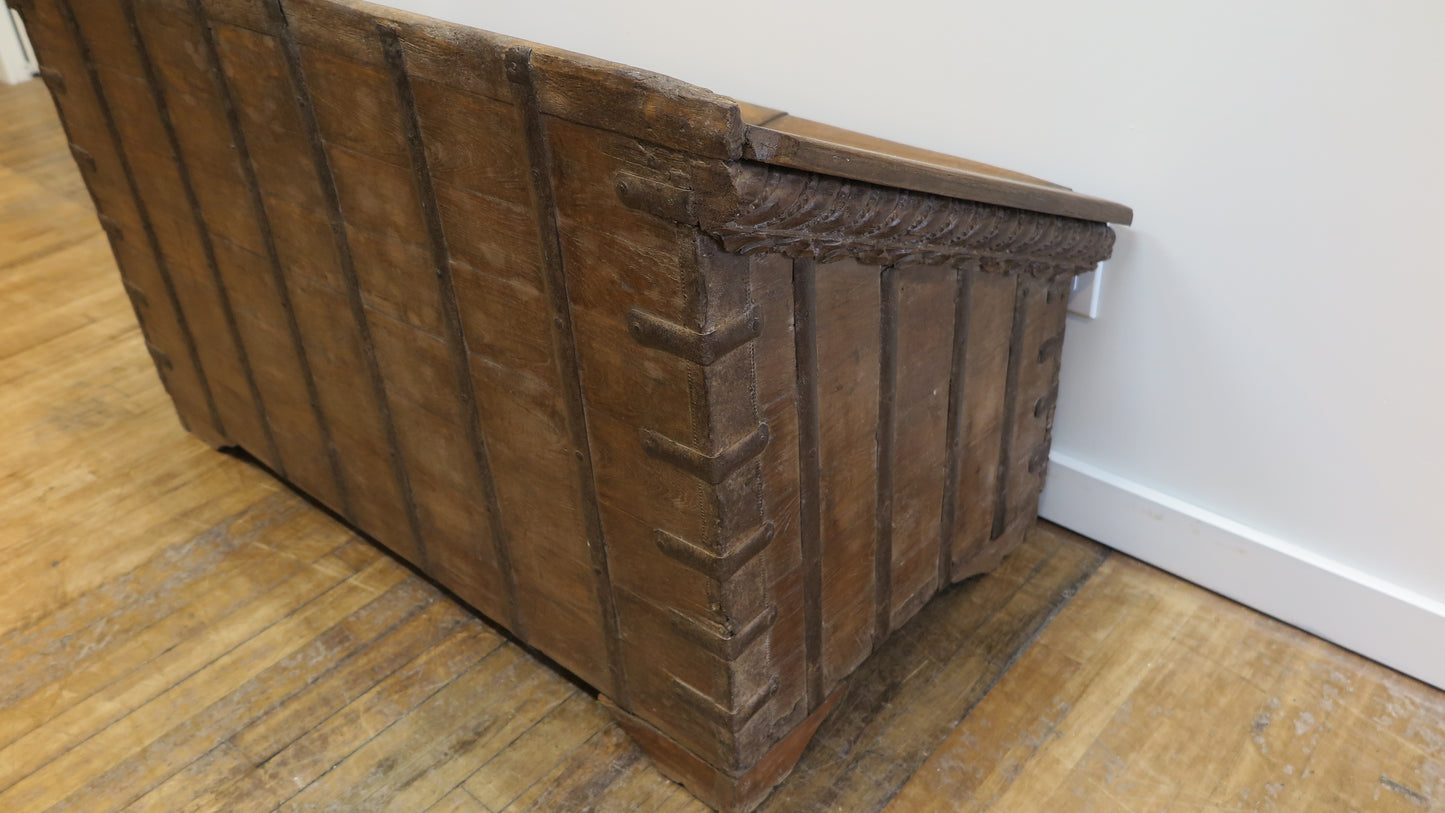 Antique Indian Bench Trunk