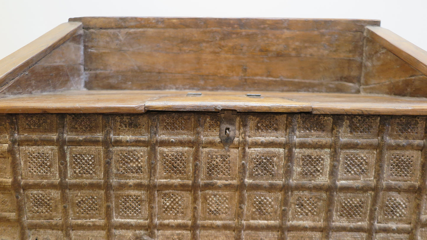 Antique Indian Bench Trunk