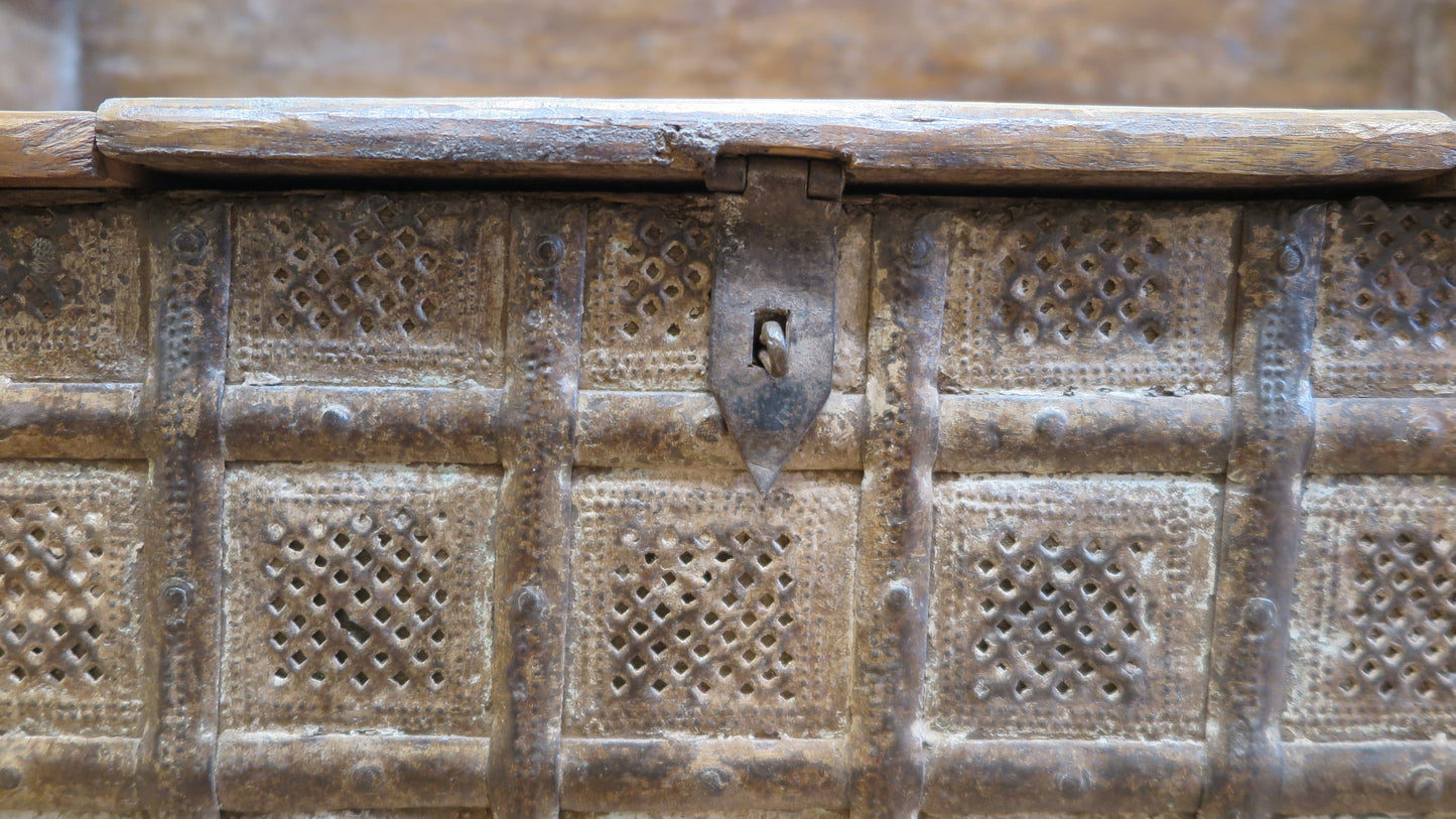 Antique Indian Bench Trunk