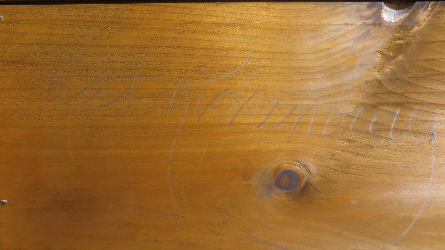 Tiger Maple Secretary Chippendale Style by Kurt Richenburg