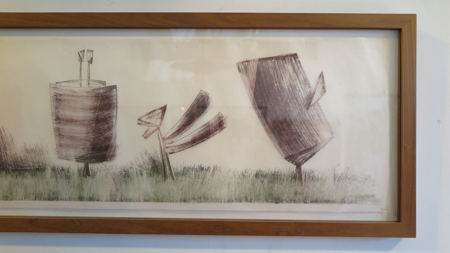 Harry Bertoia Monotype Print