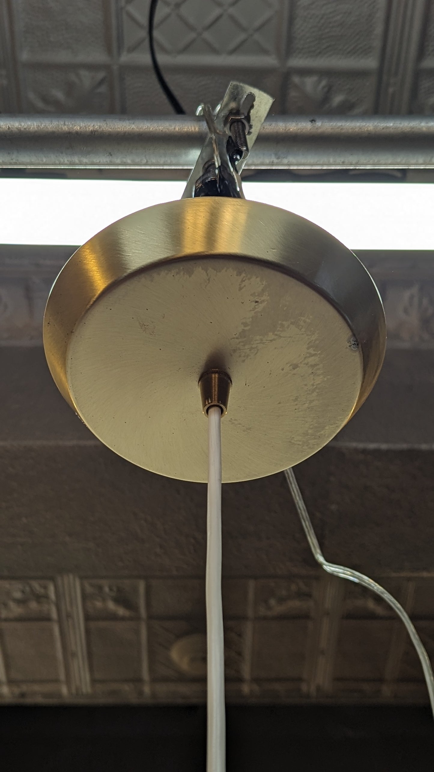 Mid Century Modern Brass Pendant Light