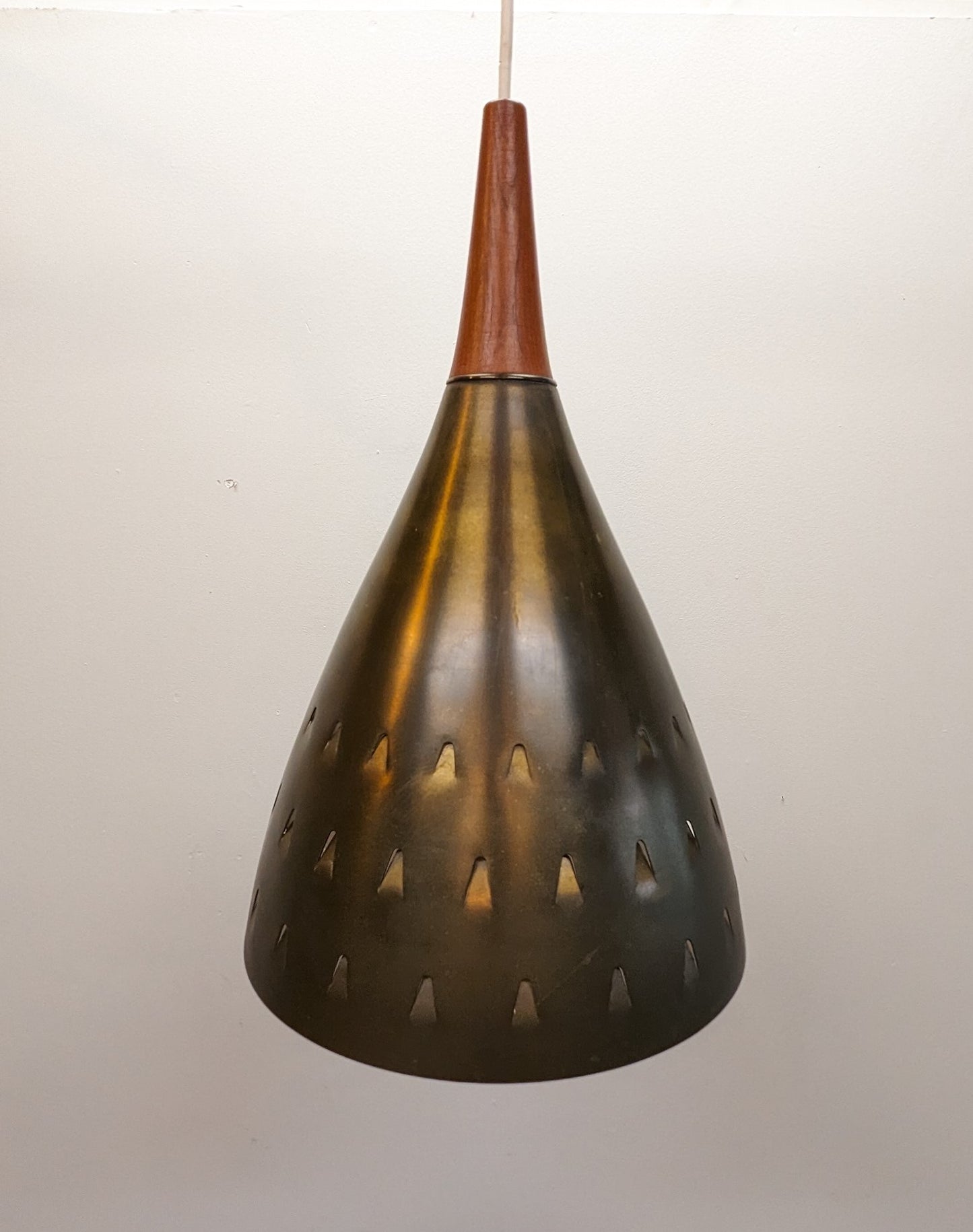 Mid Century Modern Brass Pendant Light