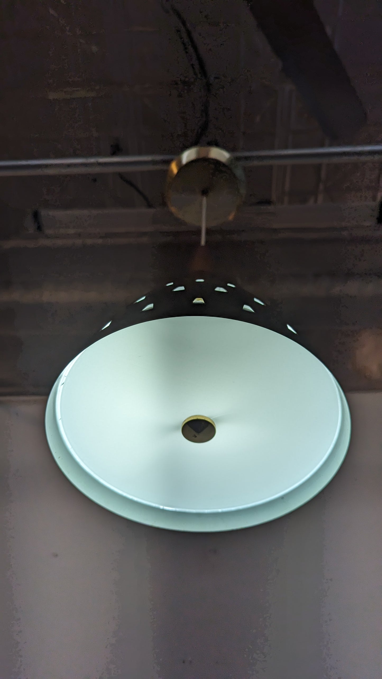 Mid Century Modern Brass Pendant Light