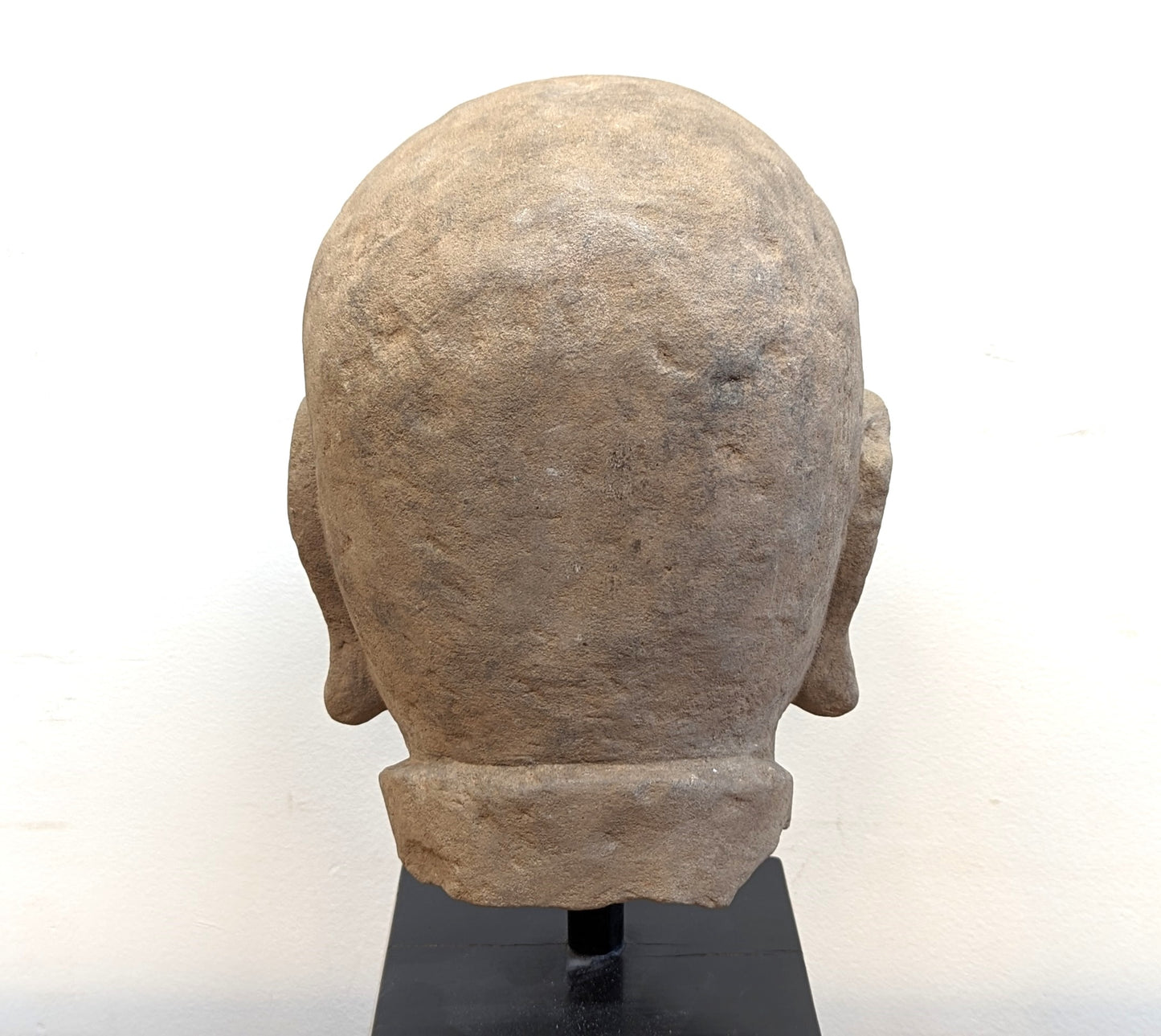 19th Century Buddhist Head Sculpture Sandstone