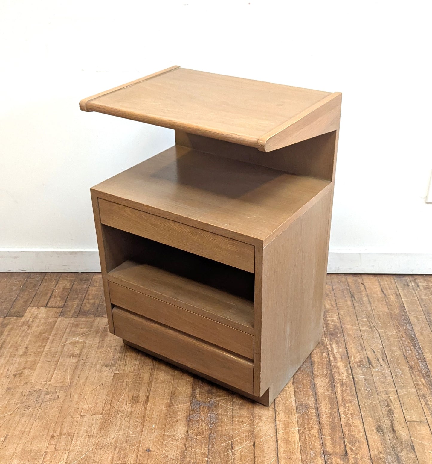 Mid Century Wedge Nightstand Side Table by Sligh