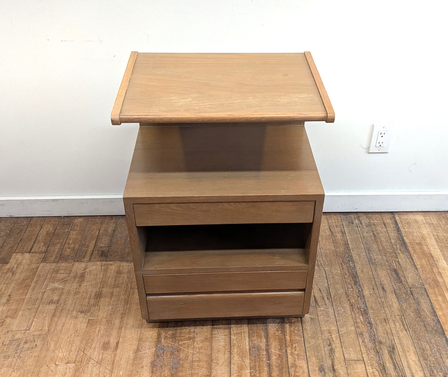 Mid Century Wedge Nightstand Side Table by Sligh