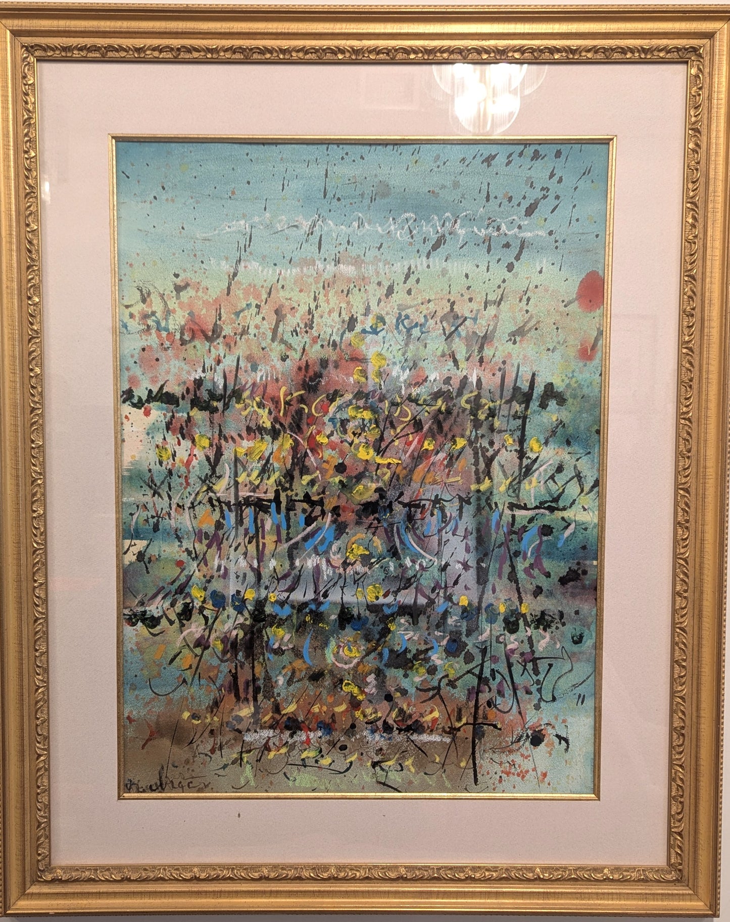 W. Carl Burger Painting "Beginning of floral Life"