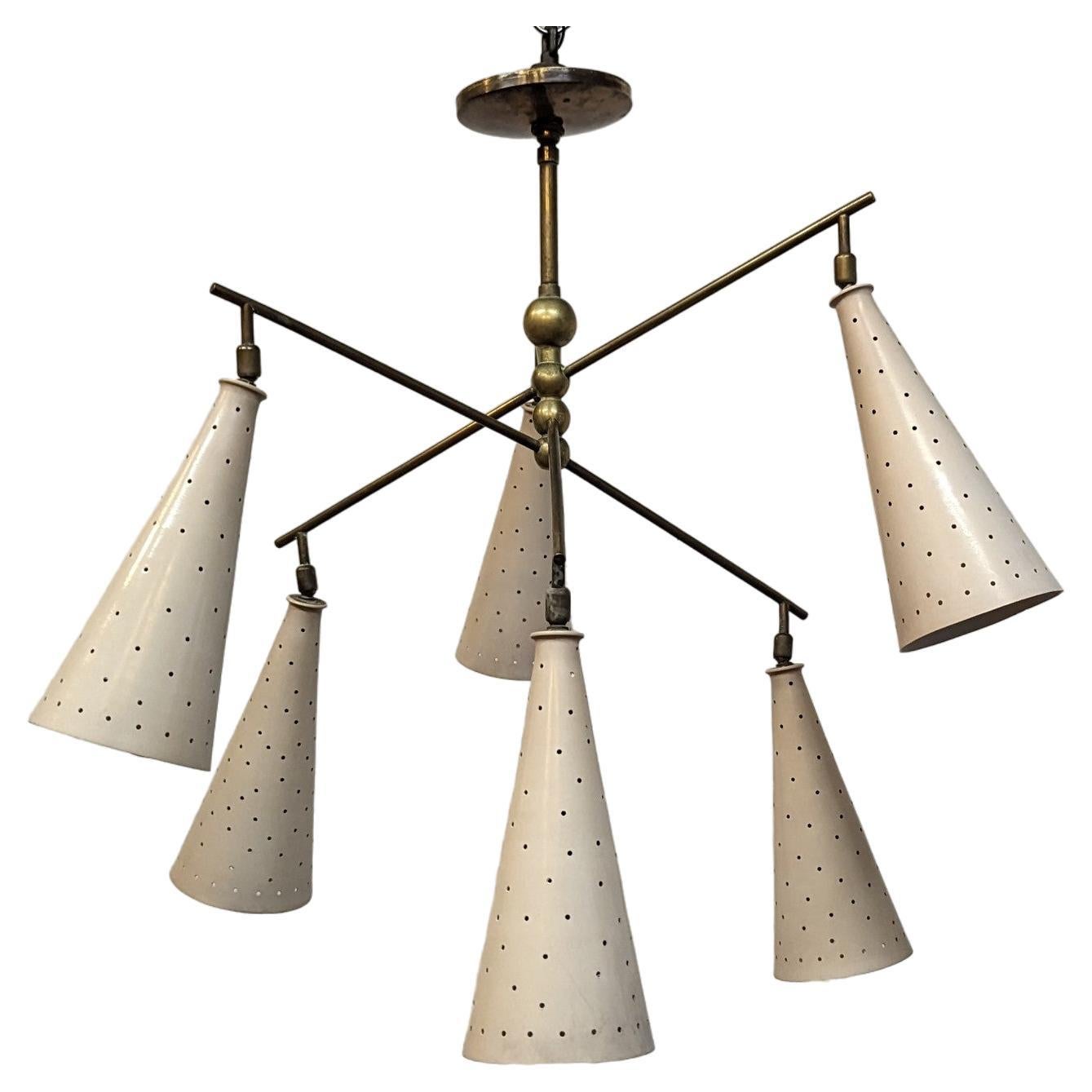 Mid Century Modern Articulating Counter Balance Chandelier