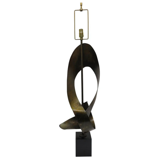 Brutalist Sculpture Lamp Richard Barr For Laurel "Ribbon Lamp"