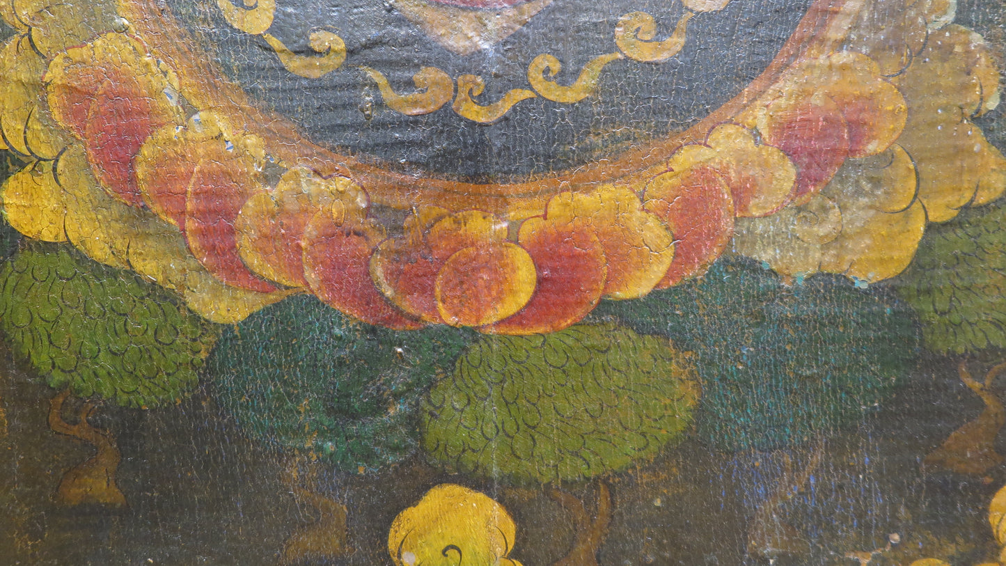 Antique Tibetan Painted Tibetan Door