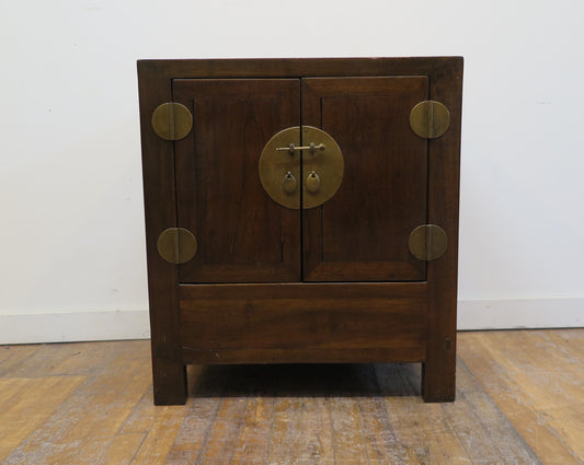 Antique Elm Wood Side Cabinet