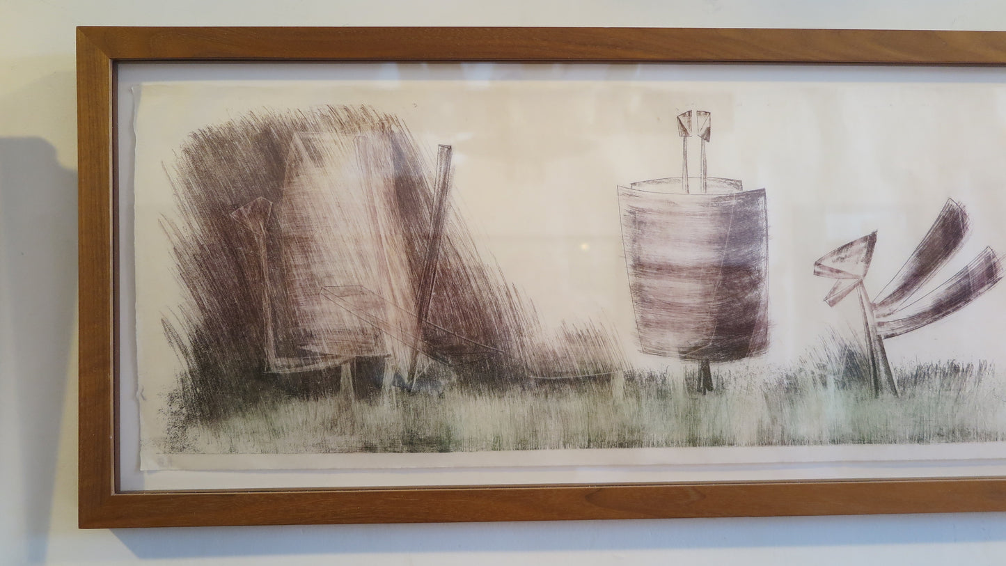 Harry Bertoia Monotype Print