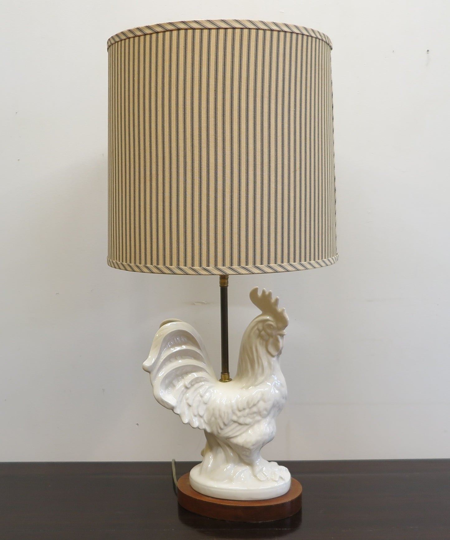 Pair French Ceramic Rooter Lamps