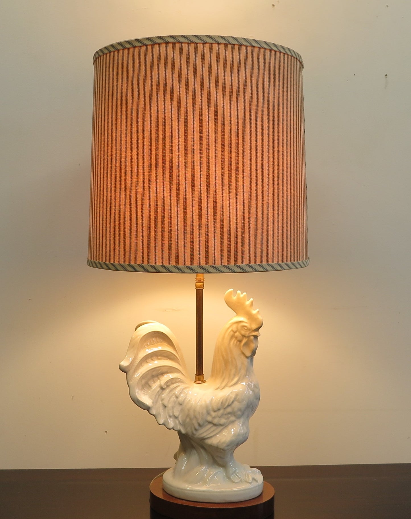 Pair French Ceramic Rooter Lamps