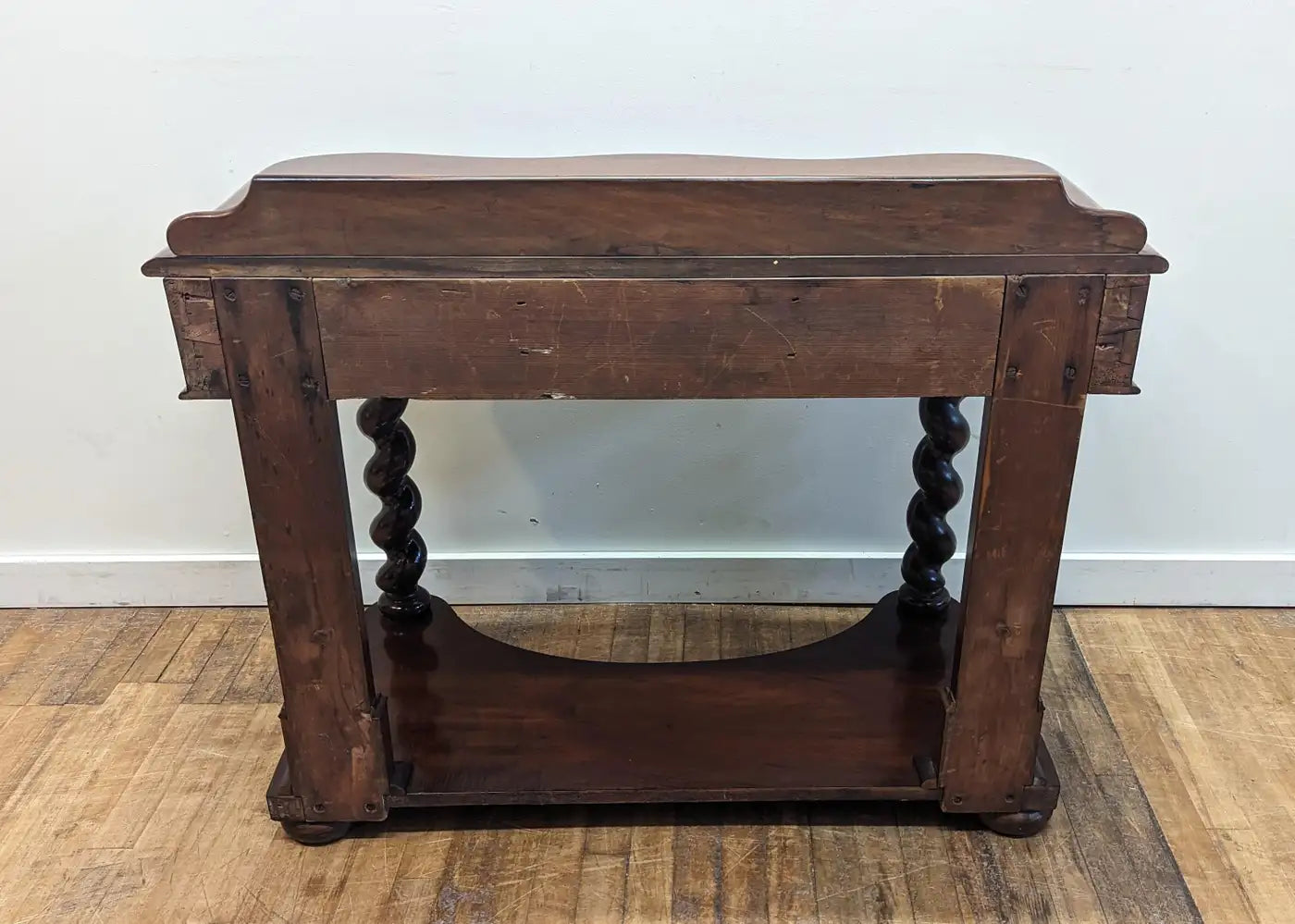 19th Century Serpentine Barley Twist Console Table