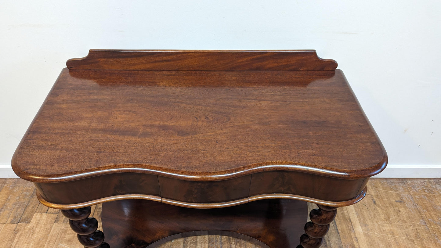 19th Century Serpentine Barley Twist Console Table
