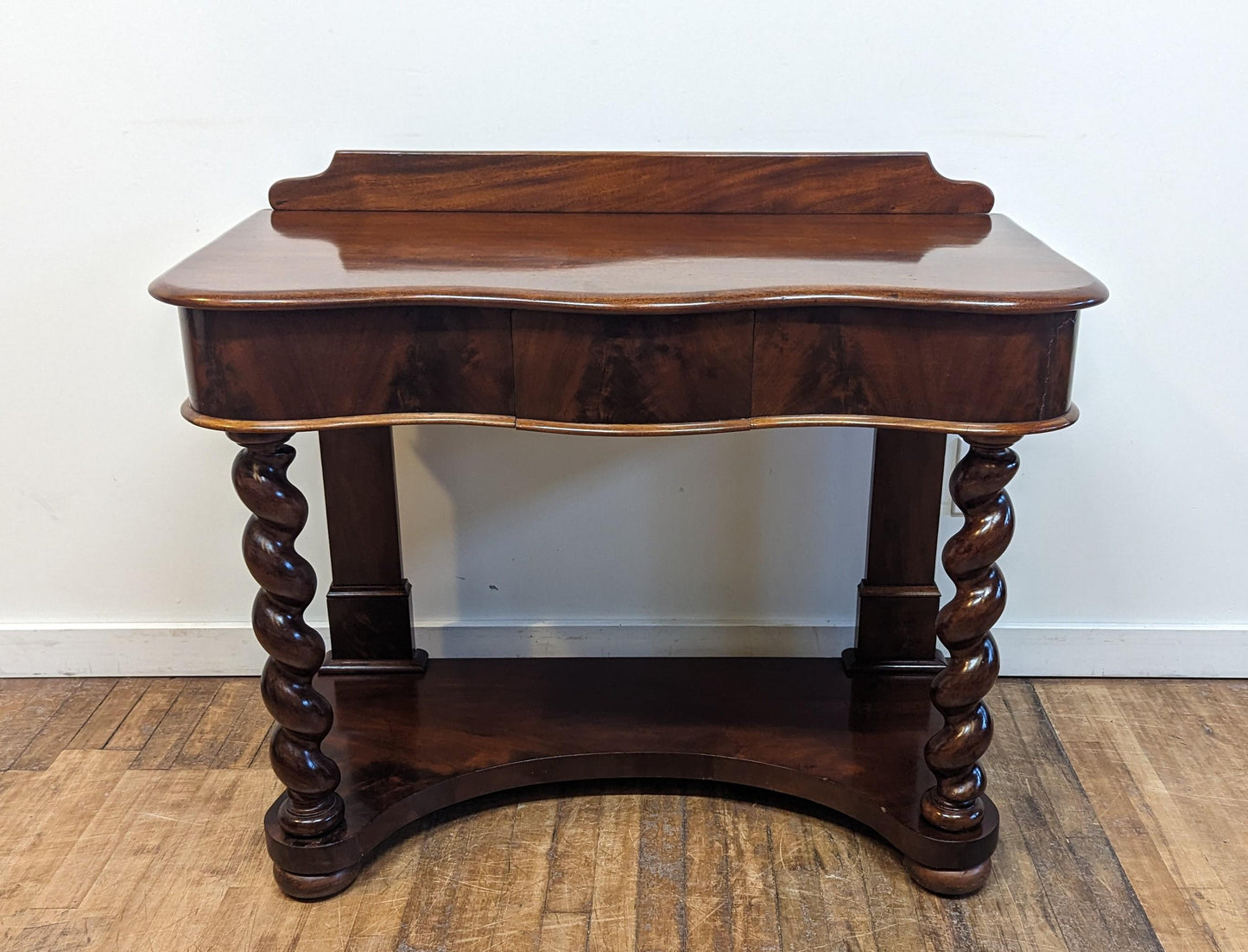 19th Century Serpentine Barley Twist Console Table