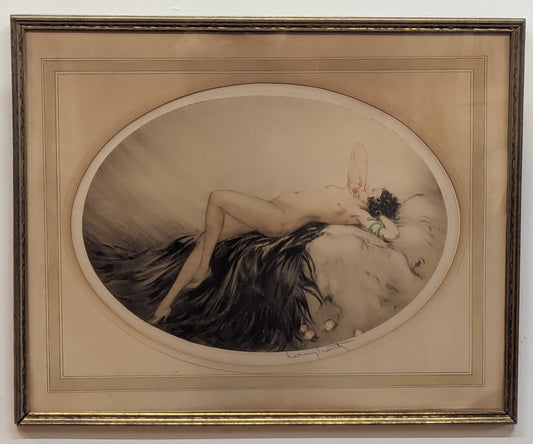 Authenic Louis Icart Signed Ethcing 1928 "Eve"