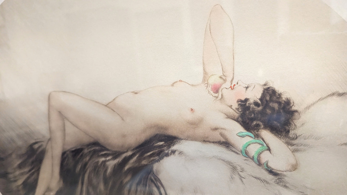 Authenic Louis Icart Signed Ethcing 1928 "Eve"
