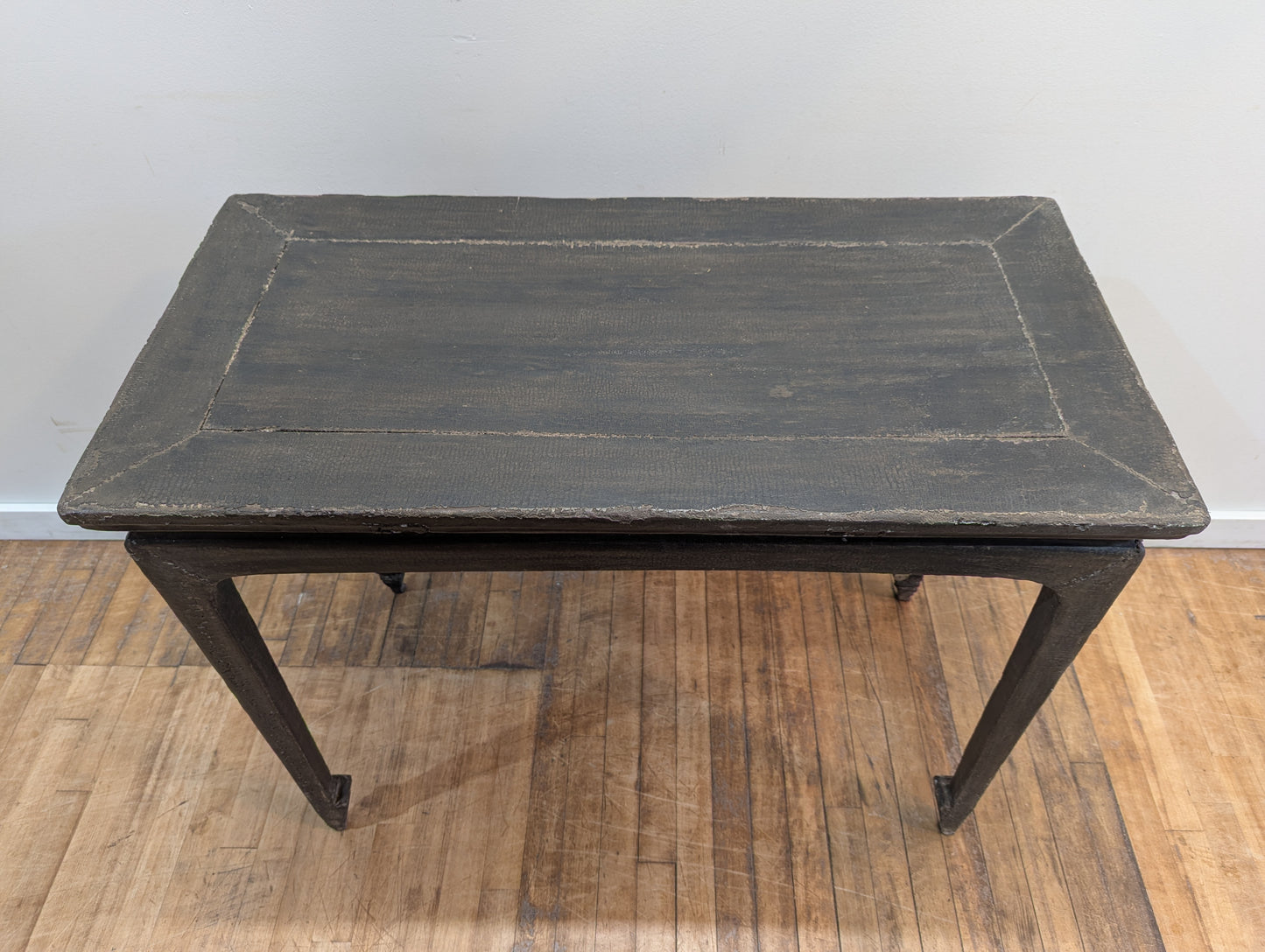 Rare Diaoqi Lacquered Chinese Antique Console Table Arrow Tip Feet