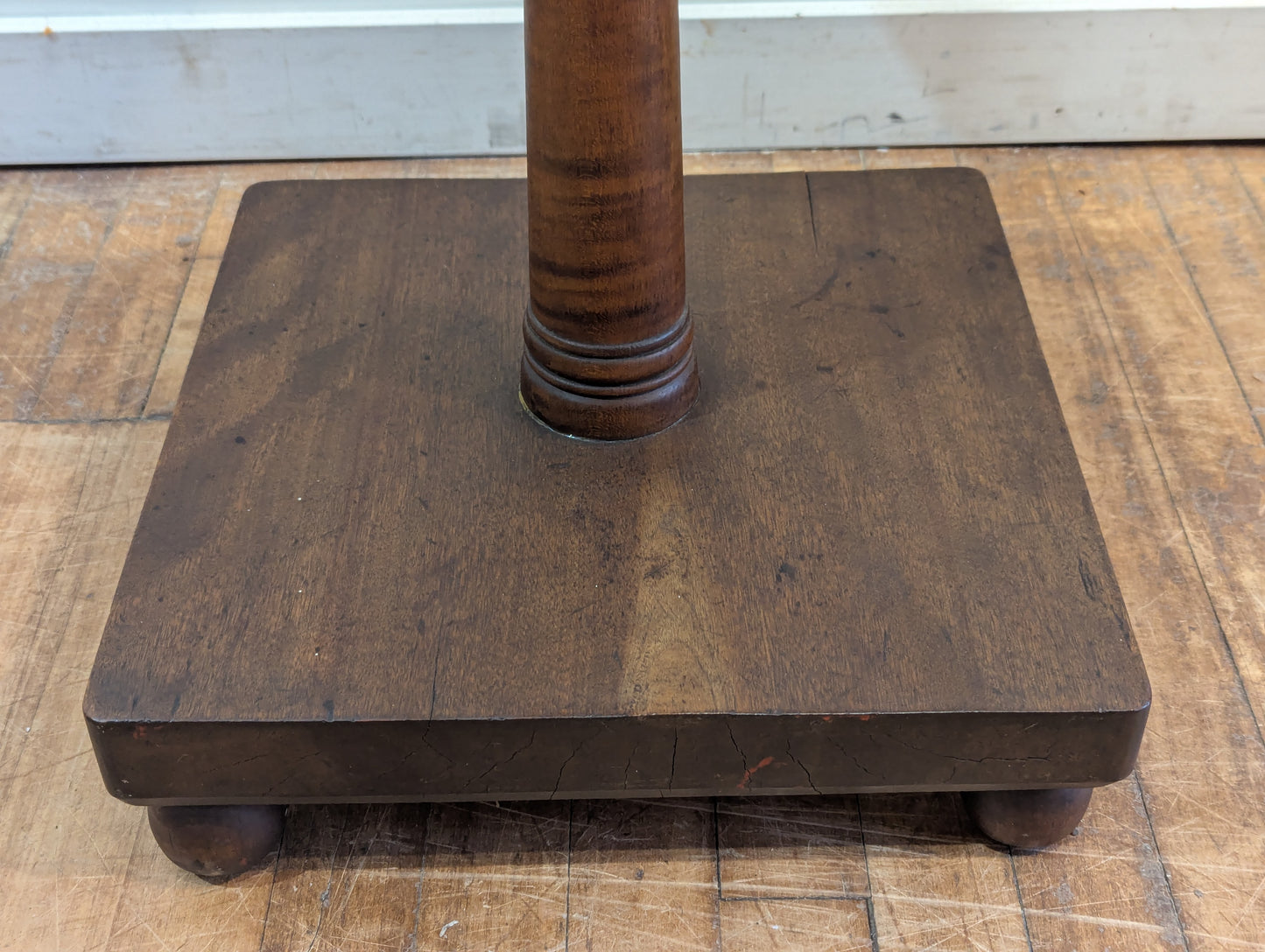 19th Century American Walnut Pedestal Table Candle Stand