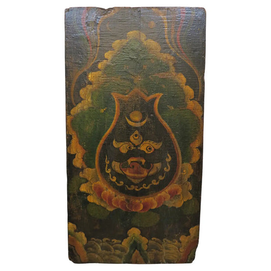 Antique Tibetan Painted Tibetan Door