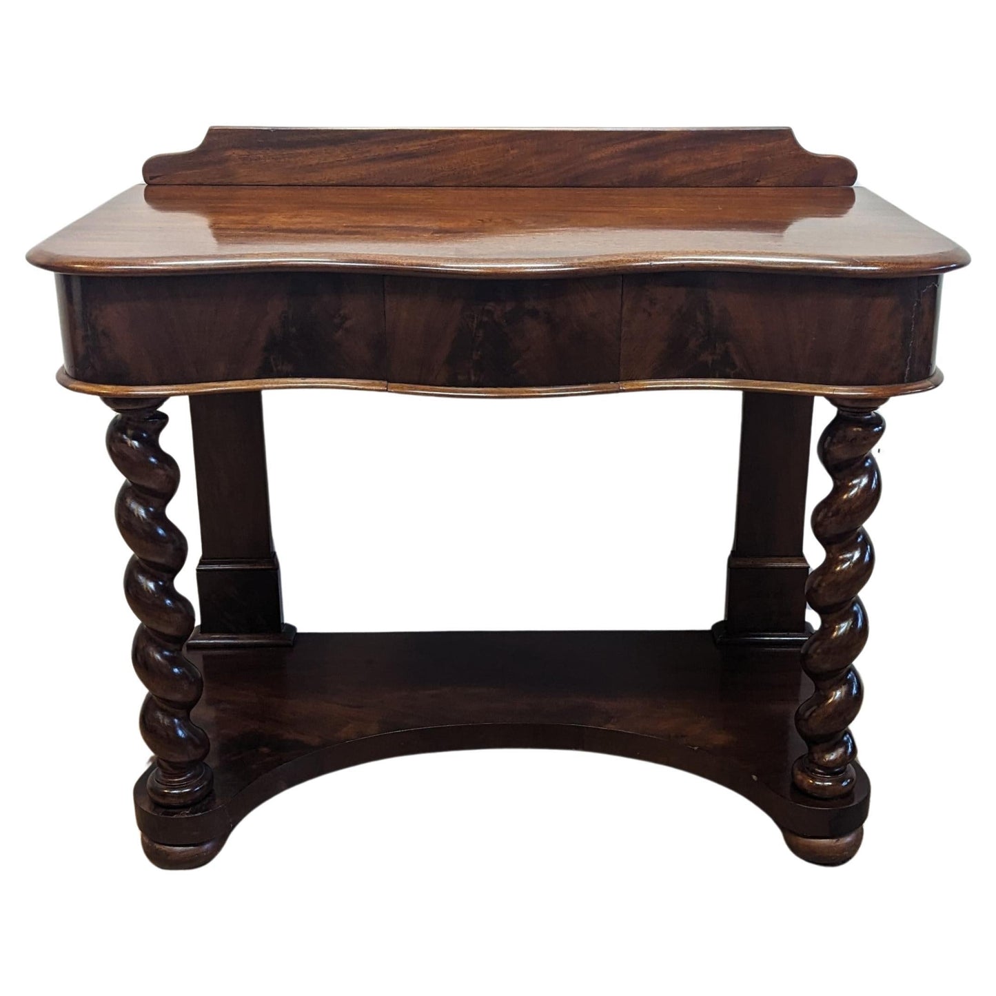 19th Century Serpentine Barley Twist Console Table