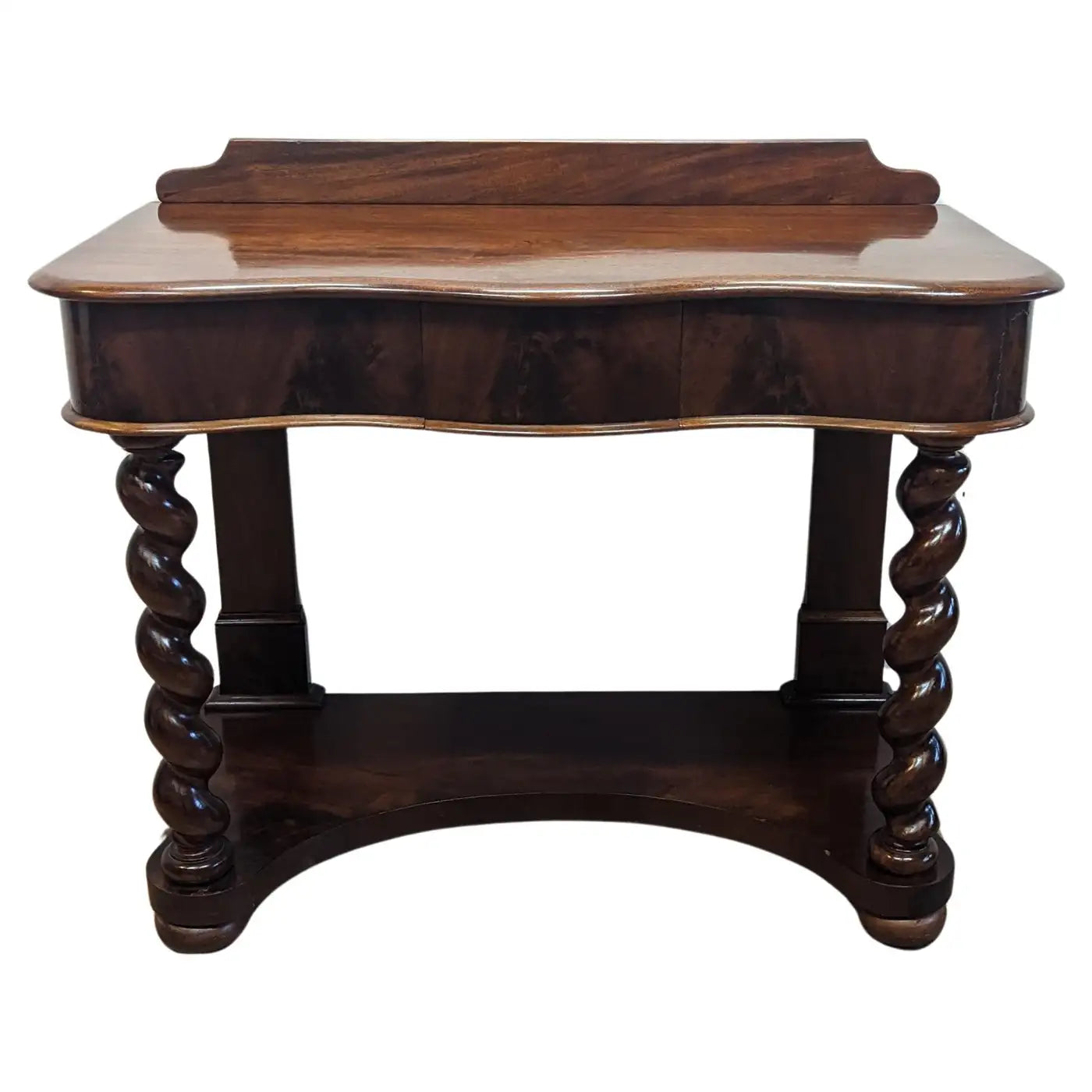 19th Century Serpentine Barley Twist Console Table
